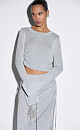 Metallic thread crop top - BRUSNIKA. Women clothes
