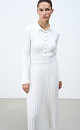 Knitted dress with pleated skirt - BRUSNIKA. Women clothes