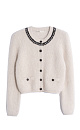 fox down cardigan with accent buttons - BRUSNIKA. Women clothes