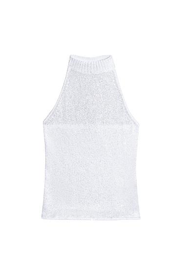Cotton top with sequins - BRUSNIKA Women Clothes