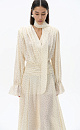 Polka dot dress with scarf - BRUSNIKA. Women clothes