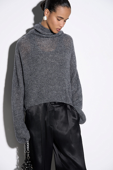Short mohair jumper with lurex - BRUSNIKA Women Clothes