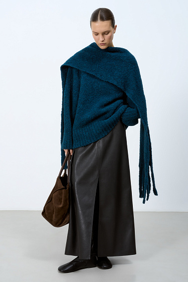 Jumper with scarf - BRUSNIKA Women Clothes