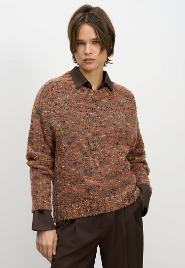 Melange jumper made of alpaca yarn - BRUSNIKA Women Clothes