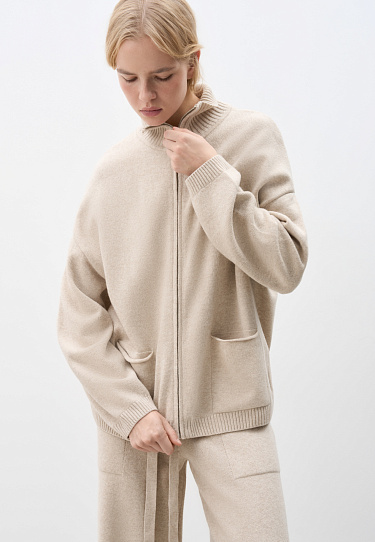 Cashmere and wool sports bomber jacket - BRUSNIKA Women Clothes