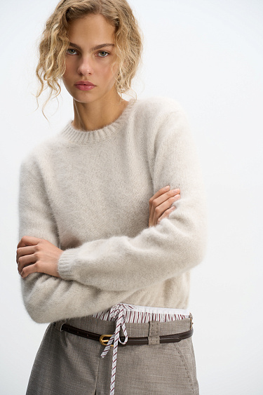 Short fox-fur jumper - BRUSNIKA Women Clothes