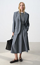 Midi skirt with diagonal pleats - BRUSNIKA. Women clothes