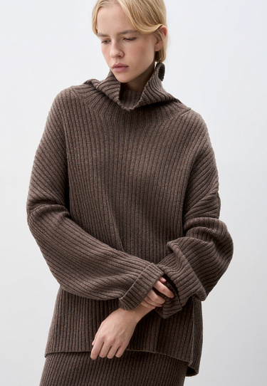Ribbed cashmere and wool jumper - BRUSNIKA Women Clothes