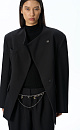 Viscose jacket with large shoulders - BRUSNIKA. Women clothes