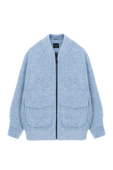 Wool bomber jacket with zip - BRUSNIKA Women Clothes