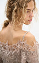 Merino wool longsleeve with lace - BRUSNIKA. Women clothes
