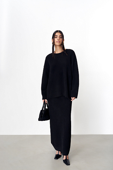 Wool blend maxi skirt - BRUSNIKA Women Clothes