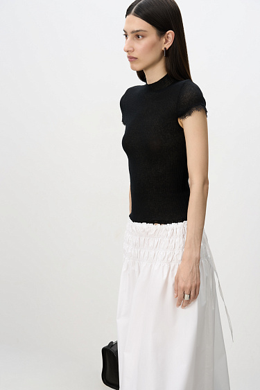 Skirt with gathered detail - BRUSNIKA Women Clothes