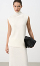 Knitted vest with a high collar - BRUSNIKA. Women clothes
