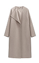Wool coat with an asymmetrical lapel - BRUSNIKA. Women clothes