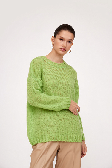 Semi-sheer openwork jumper - BRUSNIKA Women Clothes