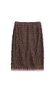 Midi skirt with fringe - BRUSNIKA. Women clothes