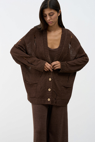 Linen cardigan - BRUSNIKA Women Clothes