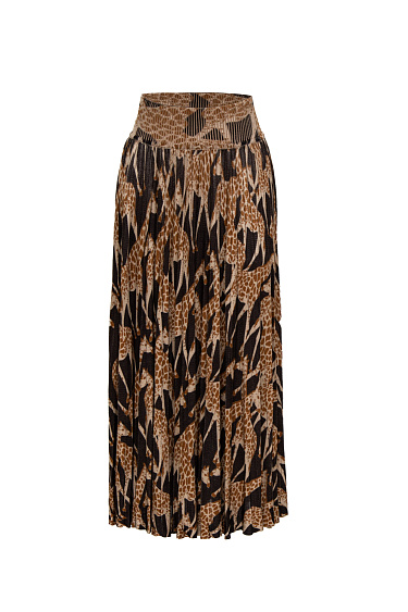 Animal print pleated skirt - BRUSNIKA Women Clothes