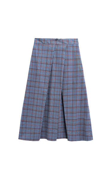 Plaid wool midi skirt - BRUSNIKA Women Clothes
