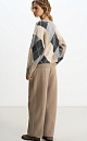 Cashmere jumper with an Argyle pattern - BRUSNIKA. Women clothes