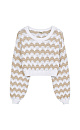 Knit jumper with wavy pattern - BRUSNIKA. Women clothes