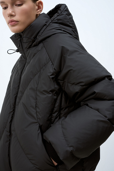 Quilted down jacket with hood - BRUSNIKA Women Clothes