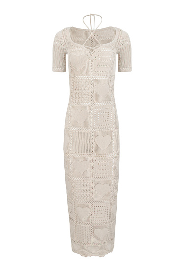Patchwork style knit dress - BRUSNIKA Women Clothes