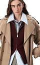 Double‑breasted short trench coat - BRUSNIKA. Women clothes