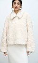 Cropped fur coat with mittens - BRUSNIKA. Women clothes