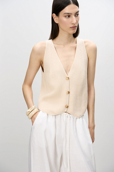V-neck vest - BRUSNIKA Women Clothes