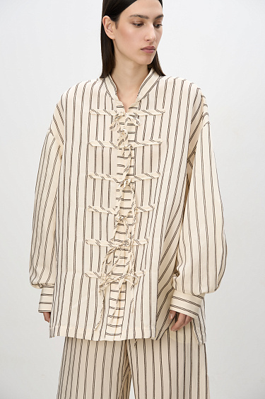Striped modal suit - BRUSNIKA Women Clothes