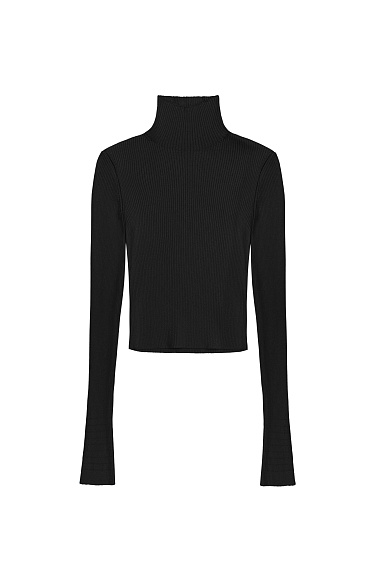 Short-sleeved viscose turtleneck - BRUSNIKA Women Clothes
