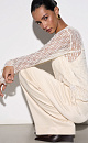 Lace longsleeve with sequins - BRUSNIKA. Women clothes