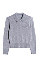cashmere cardigan with a polo collar - BRUSNIKA. Women clothes