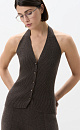 Knitted halter-neck vest - BRUSNIKA. Women clothes