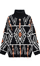Knitted jumper with a geometric pattern - BRUSNIKA. Women clothes