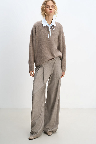 Oversized fox down jumper - BRUSNIKA Women Clothes