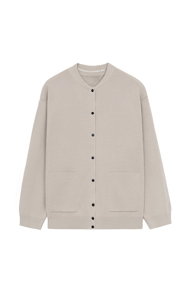 Knitted merino wool bomber jacket - BRUSNIKA Women Clothes