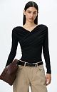 Top with draped bodice - BRUSNIKA. Women clothes