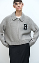 Knitted alpaca bomber jacket - BRUSNIKA. Women clothes