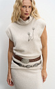 Fox Down Knitted Vest - BRUSNIKA. Women clothes