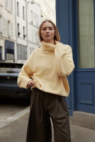 High collar jumper - BRUSNIKA Women Clothes