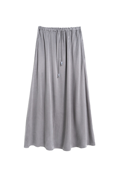 100% viscose maxi skirt with drawstring - BRUSNIKA Women Clothes