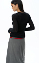 Knitted jumper with a bustier‑style imitation - BRUSNIKA. Women clothes