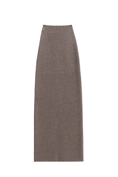 Ribbed skirt made of cashmere and wool - BRUSNIKA Women Clothes