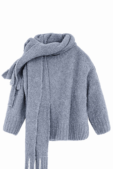 Jumper with scarf - BRUSNIKA Women Clothes