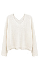 100% linen V-neck jumper - BRUSNIKA. Women clothes