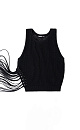 Knitted top with fringe - BRUSNIKA. Women clothes