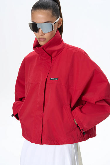 Sporty bomber jacket with a stand collar - BRUSNIKA Women Clothes